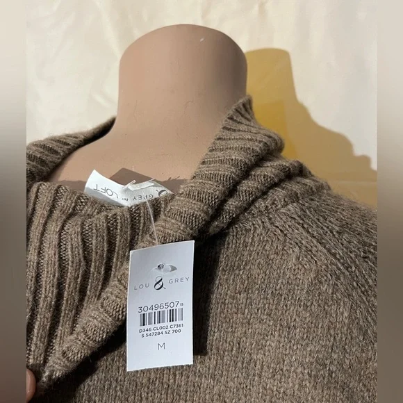 Lou & Grey for Loft Multicolor Patterned Turtleneck Knit  Sweater Size M - Picture 9 of 9